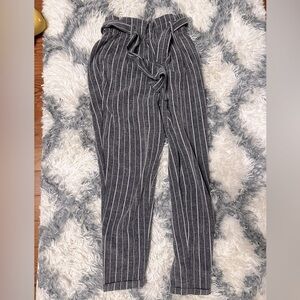 Striped paper bag pants​